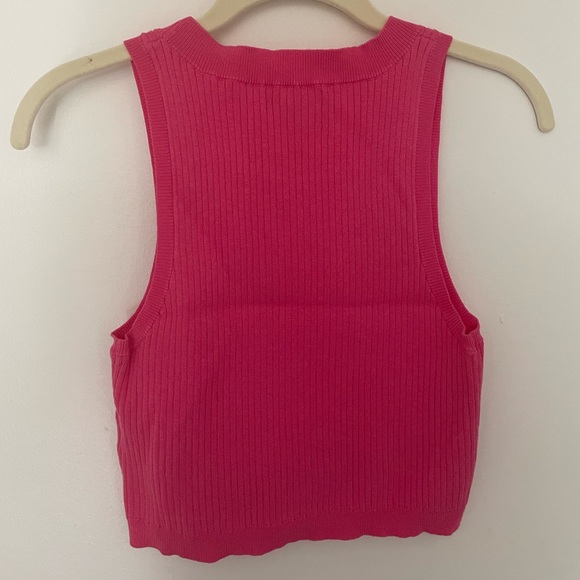 Pink knit crop top - Picture 2 of 3